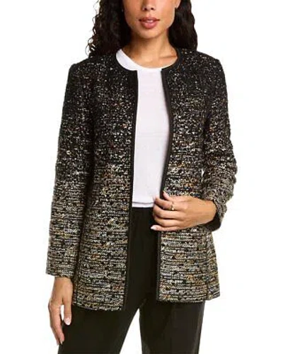Pre-owned Lafayette 148 York Pria Wool-blend Jacket Women's In Black Multi