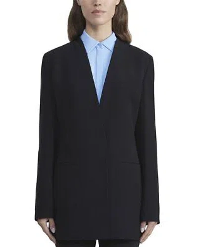 Pre-owned Lafayette 148 York V-neck Blazer Women's In Black