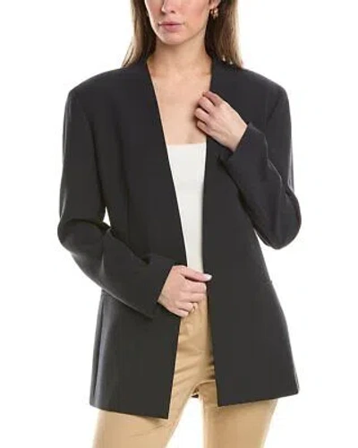 Pre-owned Lafayette 148 York V-neck Blazer Women's In Blue
