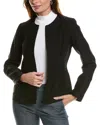 Lafayette 148 New York Zip Front Fitted Jacket In Black