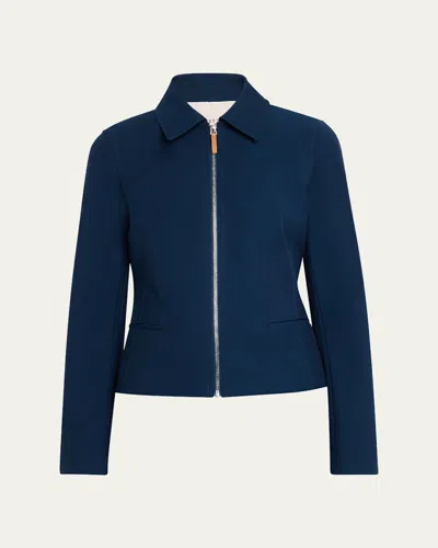 LAFAYETTE 148 ZIP-FRONT TAILORED JACKET
