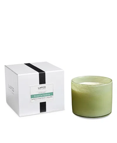 Lafco Fresh Cut Gardenia 3-wick Candle, 30 Oz. In Green