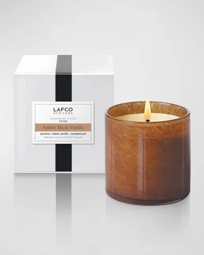 Lafco New York Amber Black Vanilla Signature 15.5oz Candle In Brown