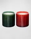 Lafco New York Cinnamon Bark And Woodland Spruce Le Candle Duo, 6.5oz. Each