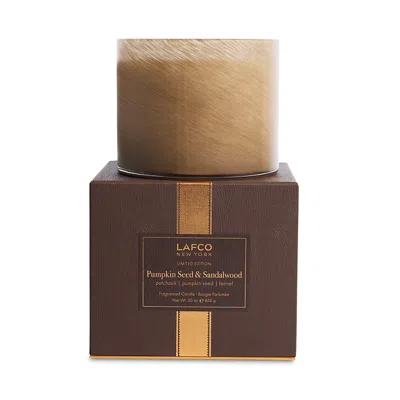 Lafco Pumpkin Seed & Sandalwood 3-wick Candle 30 Oz. In Brown