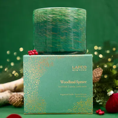 Lafco Woodland Spruce 3-wick Candle, 30 Oz. In Green