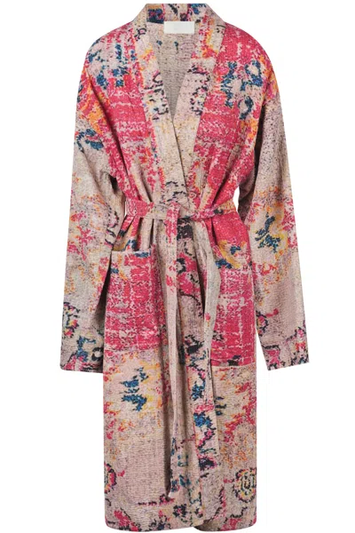 La-femme-blanche La Femme Blanche - Kimono - 470163 - Grey/rosa In Grigio/rosa