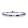 Lafonn 6.0 Ctw Alternating Tennis Bracelet In Sapphire/silver In Multi
