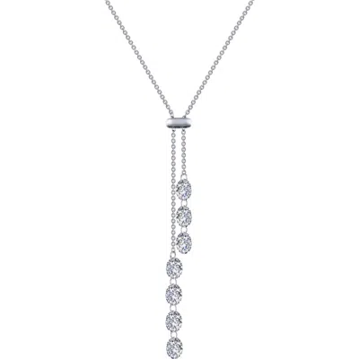 Lafonn 7 Symbols Of Joy Simulated Diamond Y-necklace In White Gold