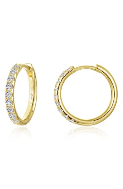 Lafonn Alina Pavé Simulated Diamond Small Round Hoop Earrings In Gold