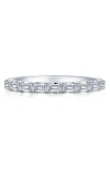 Lafonn Baguette Cut Simulated Diamond Stacking Ring In Silver