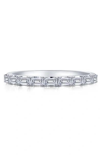 Lafonn Baguette Cut Simulated Diamond Stacking Ring In Silver