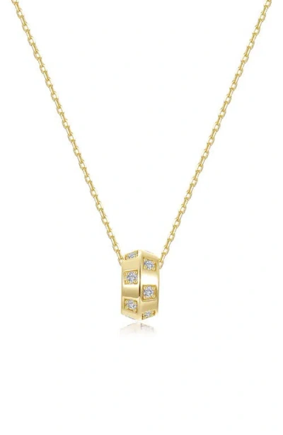 Lafonn Barrel Beat Pendant Necklace In White/gold
