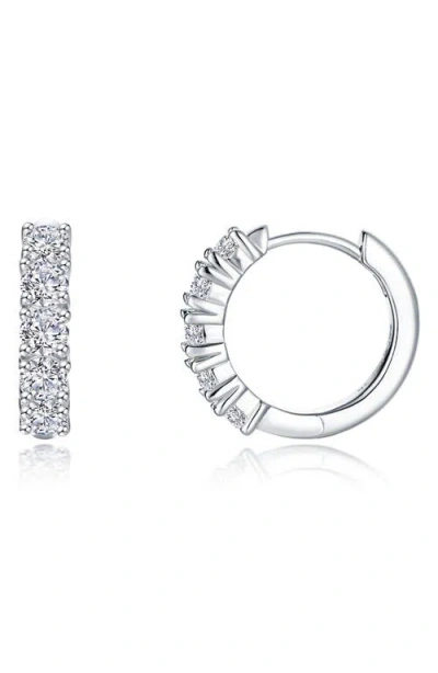 Lafonn Bella Pavé Simulated Diamond Huggie Hoop Earrings In Metallic