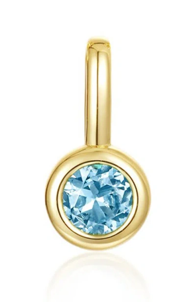 Lafonn Bezel Birthstone Charm Pendant In Gold