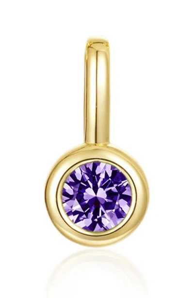 Lafonn Bezel Birthstone Charm Pendant In Gold