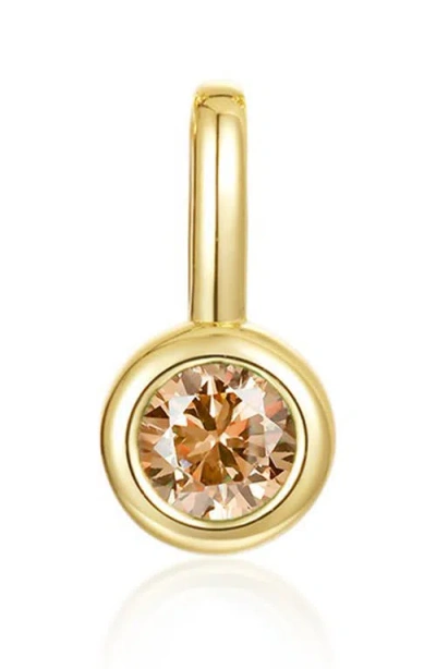 Lafonn Bezel Birthstone Charm Pendant In Gold