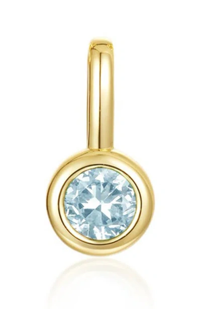 Lafonn Bezel Birthstone Charm Pendant In Gold