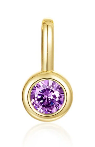 Lafonn Bezel Birthstone Charm Pendant In Gold