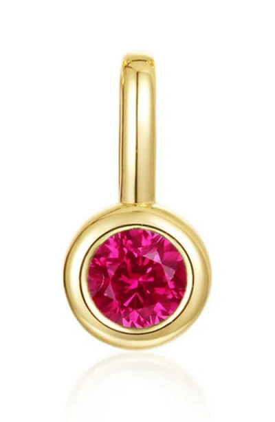 Lafonn Bezel Birthstone Charm Pendant In Gold