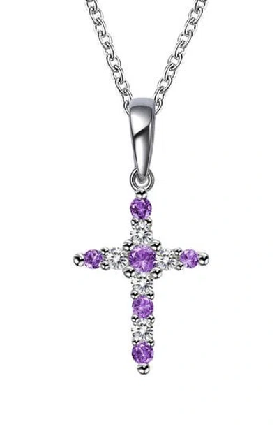 Lafonn Birthstone Cross Pendant Necklace
