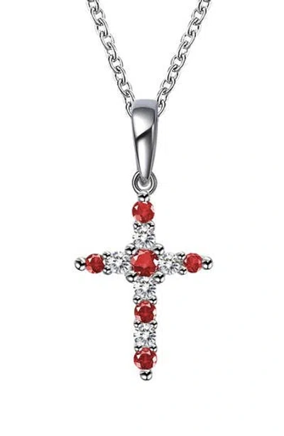 Lafonn Birthstone Cross Pendant Necklace