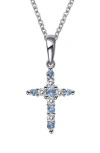 Lafonn Birthstone Cross Pendant Necklace