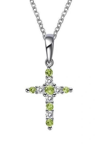 Lafonn Birthstone Cross Pendant Necklace