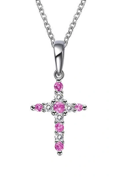 Lafonn Birthstone Cross Pendant Necklace