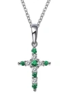 Lafonn Birthstone Cross Pendant Necklace In Multi