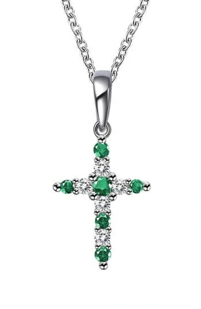 Lafonn Birthstone Cross Pendant Necklace In Multi