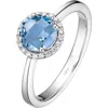 Lafonn Birthstone Halo Ring In Metallic