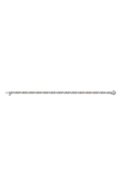 Lafonn Birthstone Simulated Diamond & Simulated Semiprecious Stone Tennis Bracelet In Orange