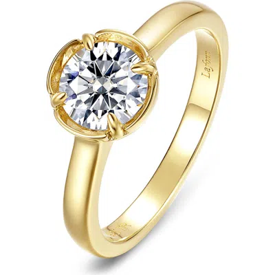Lafonn Blossom Cradle Simulated Diamond Solitaire Ring In White/gold