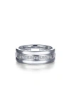 Lafonn Brick Style Simulated Diamond Band Ring In White/silver