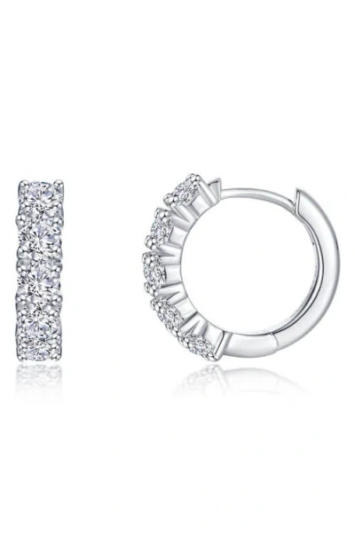 Lafonn Alexa Pavé Simulated Diamond Huggie Hoop Earrings In Metallic