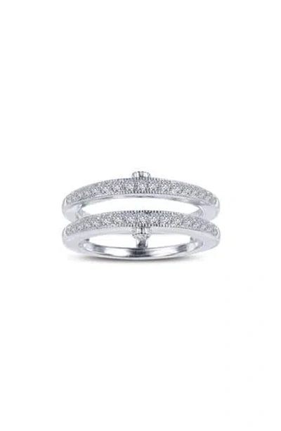 Lafonn Classic Enhancer Simulated Diamond Ring In Silver/white