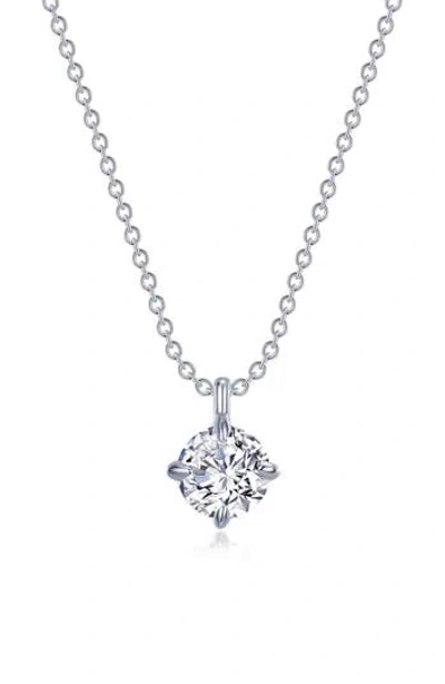 Lafonn Claw Simulated Diamond Solitaire Pendant Necklace In Silver
