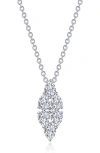 Lafonn Cluster Lab-grown Diamond Pendant Necklace In Silver