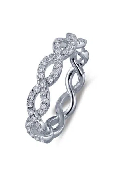 Lafonn Cross Wave Simulated Diamond Band Ring In Silver