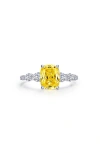 Lafonn Cushion & Pear Simulated Diamond Ring In Yellow