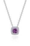 Lafonn Cushion Halo Pendant Necklace