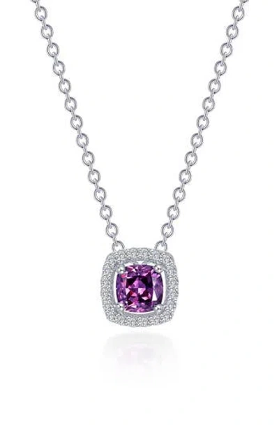 Lafonn Cushion Halo Pendant Necklace