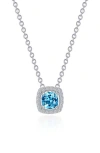 Lafonn Cushion Halo Pendant Necklace