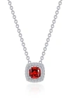 Lafonn Cushion Halo Pendant Necklace