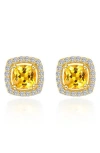 Lafonn Cushion Halo Stud Earrings