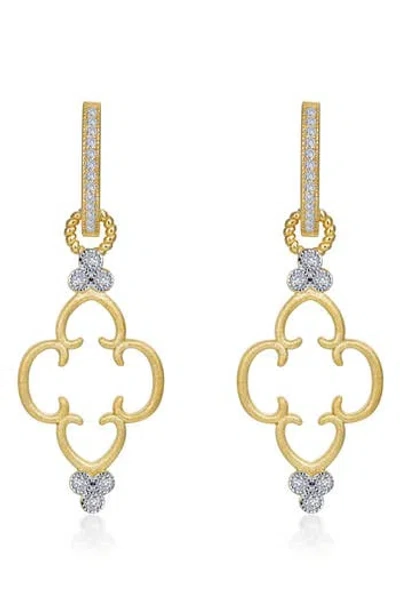 Lafonn Cutout Clover Drop Earrings In Gold