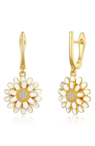 Lafonn Daisy Drop Simulated Diamond Earrings In Gold