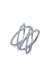 Lafonn Double Cross Ring In Silver