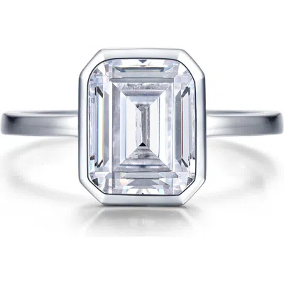 Lafonn Emerald Cut Simulated Diamond Ring In Metallic